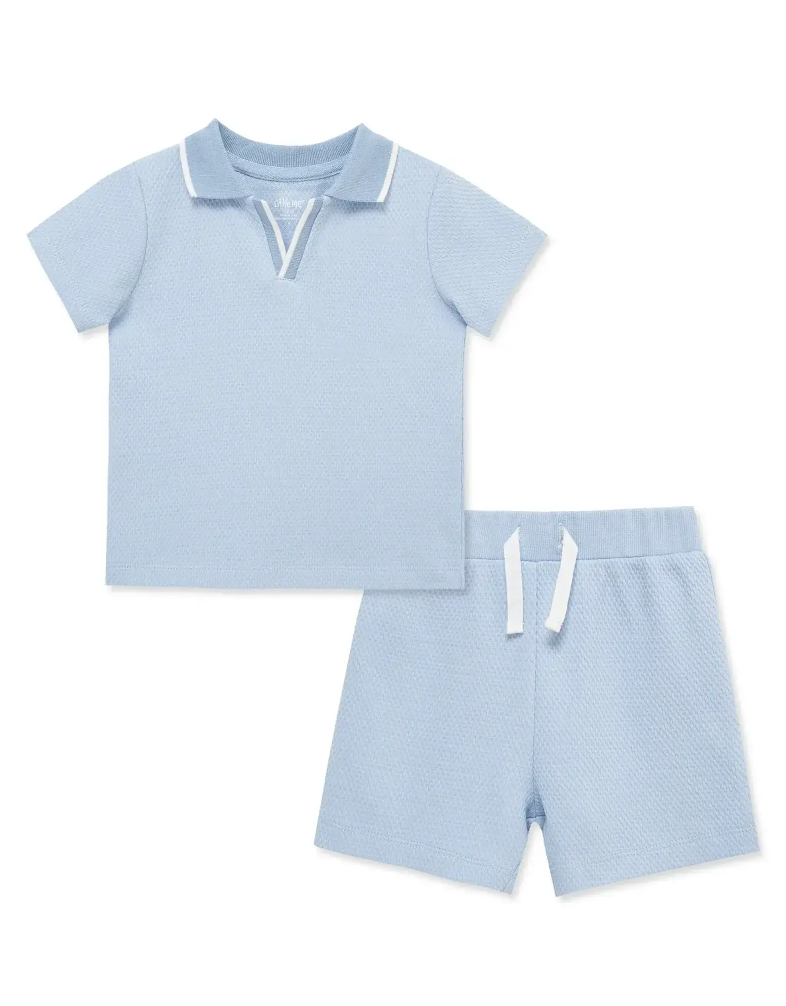 Little Me Light Blue 2-Piece Short Set