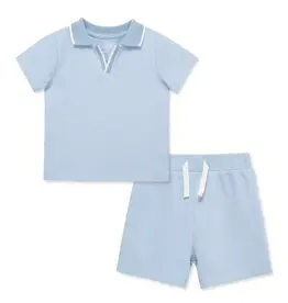 Little Me Light Blue 2-Piece Short Set