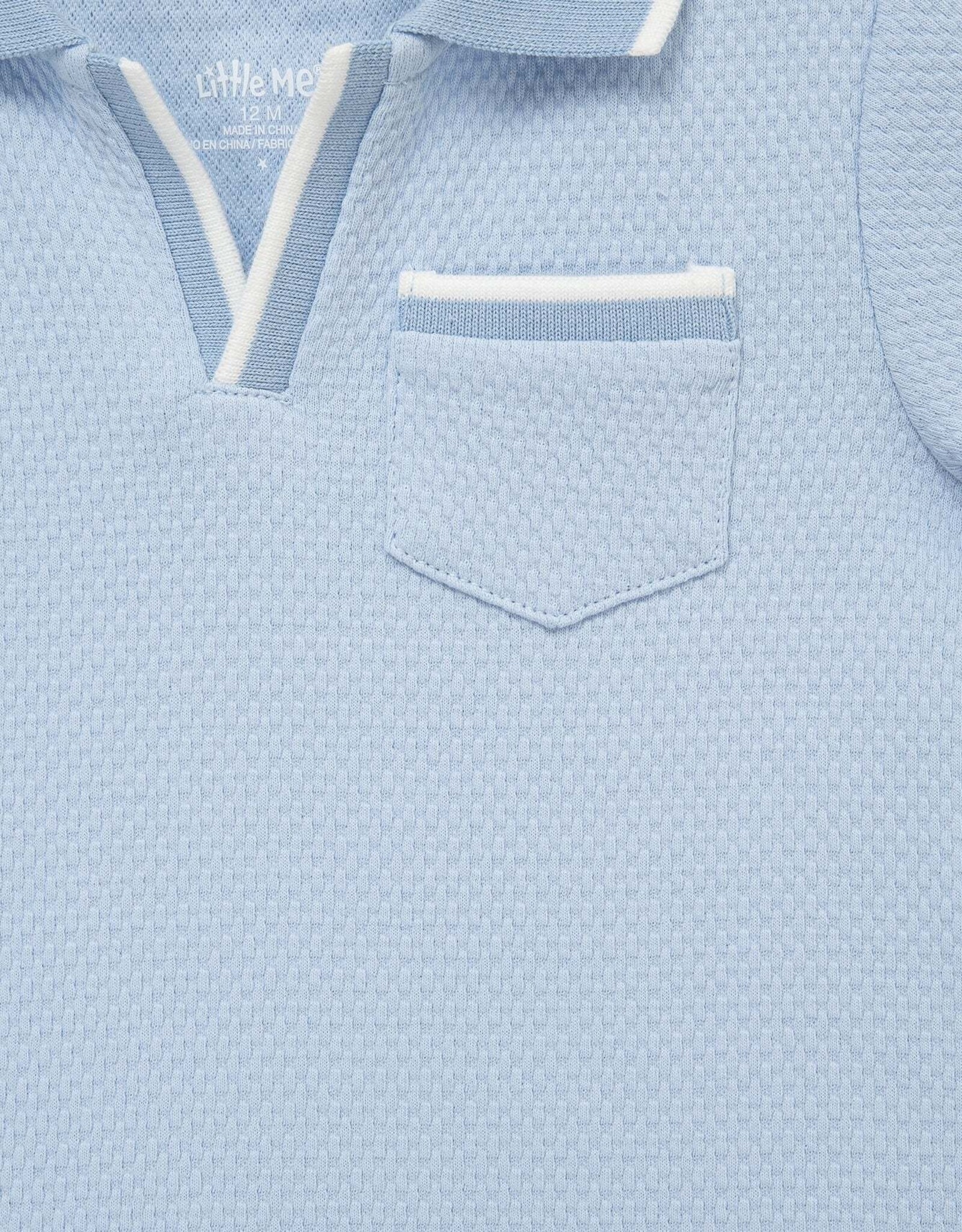 Little Me Light Blue 2-Piece Short Set
