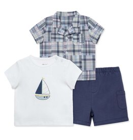 Little Me Newport 3-Piece Short Set