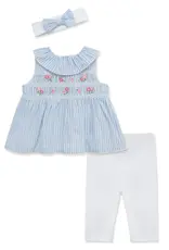 Little Me Smock Floral Woven Tunic & Legging Set