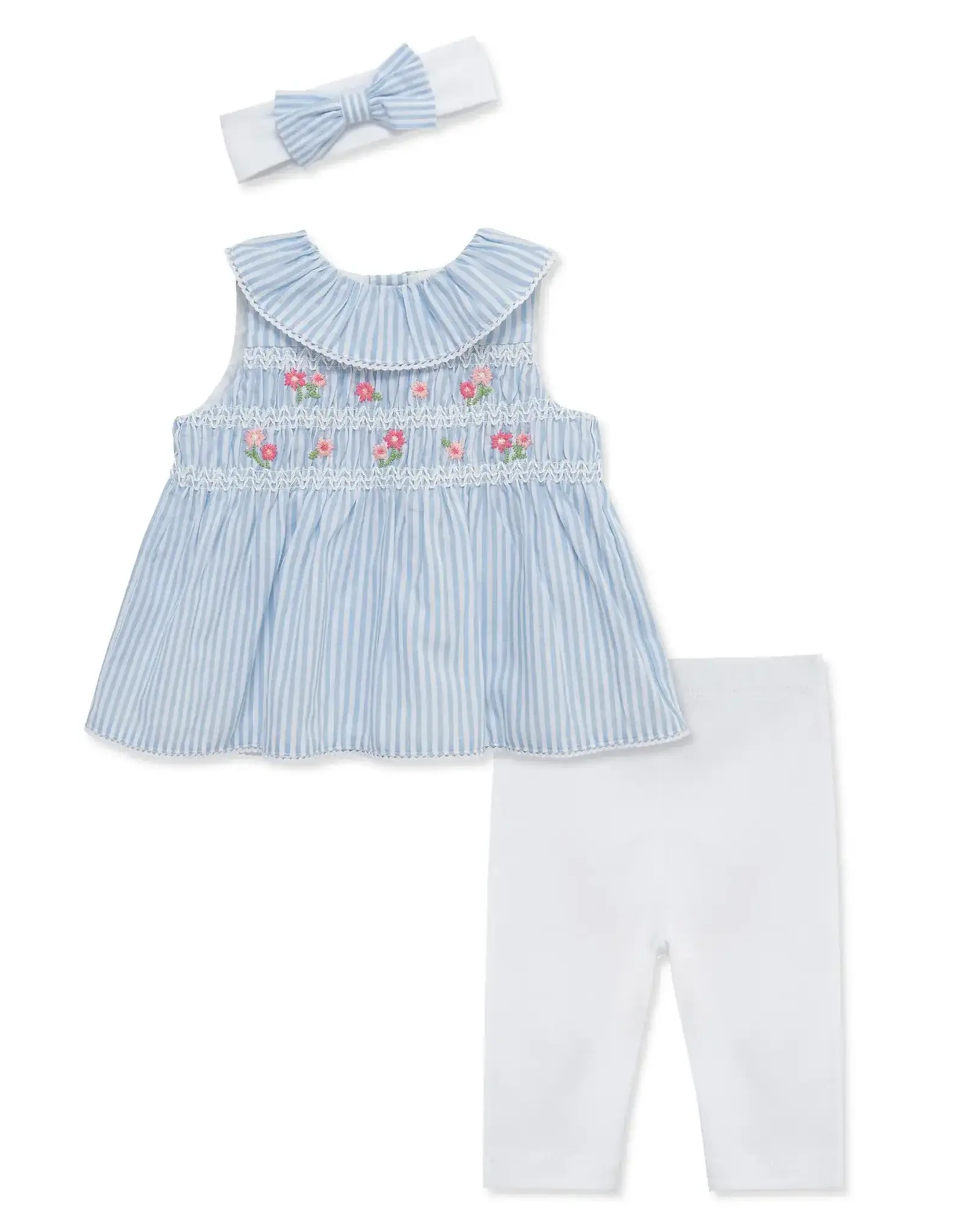 Little Me Smock Floral Woven Tunic & Legging Set