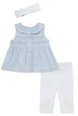 Little Me Smock Floral Woven Tunic & Legging Set