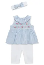 Little Me Smock Floral Woven Tunic & Legging Set