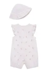 Little Me Pink Picnic Romper & Hat