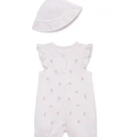 Little Me Pink Picnic Romper & Hat