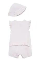 Little Me Pink Picnic Romper & Hat