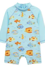 Little Me Fish 1-PIece Rashguard Suit
