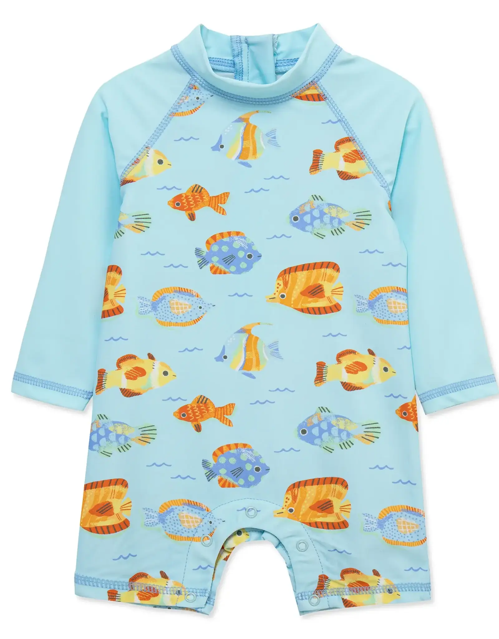 Little Me Fish 1-PIece Rashguard Suit