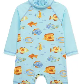 Little Me Fish 1-PIece Rashguard Suit