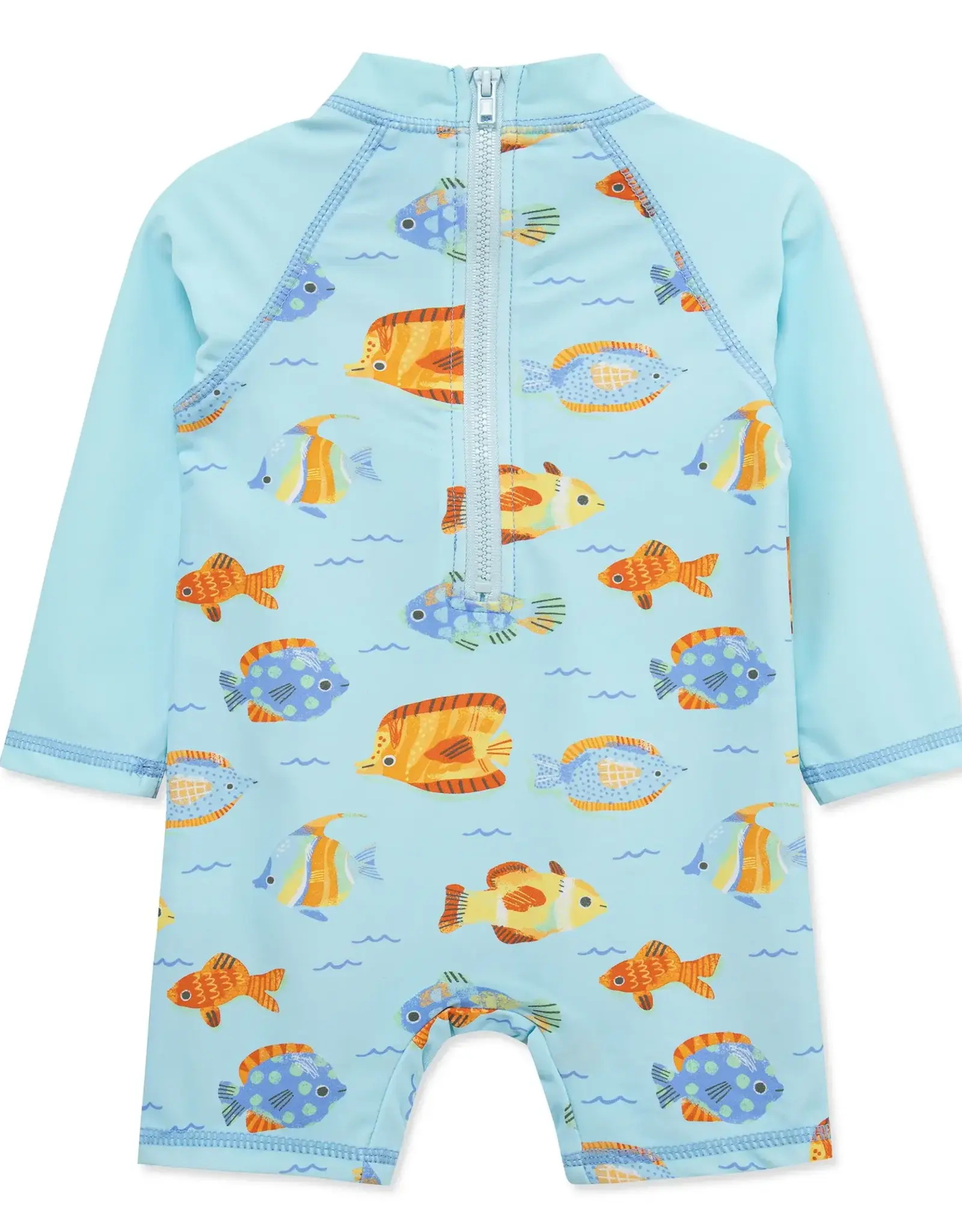Little Me Fish 1-PIece Rashguard Suit
