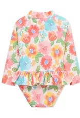 Little Me Multi Floral 1-Piece Rashguard Suit