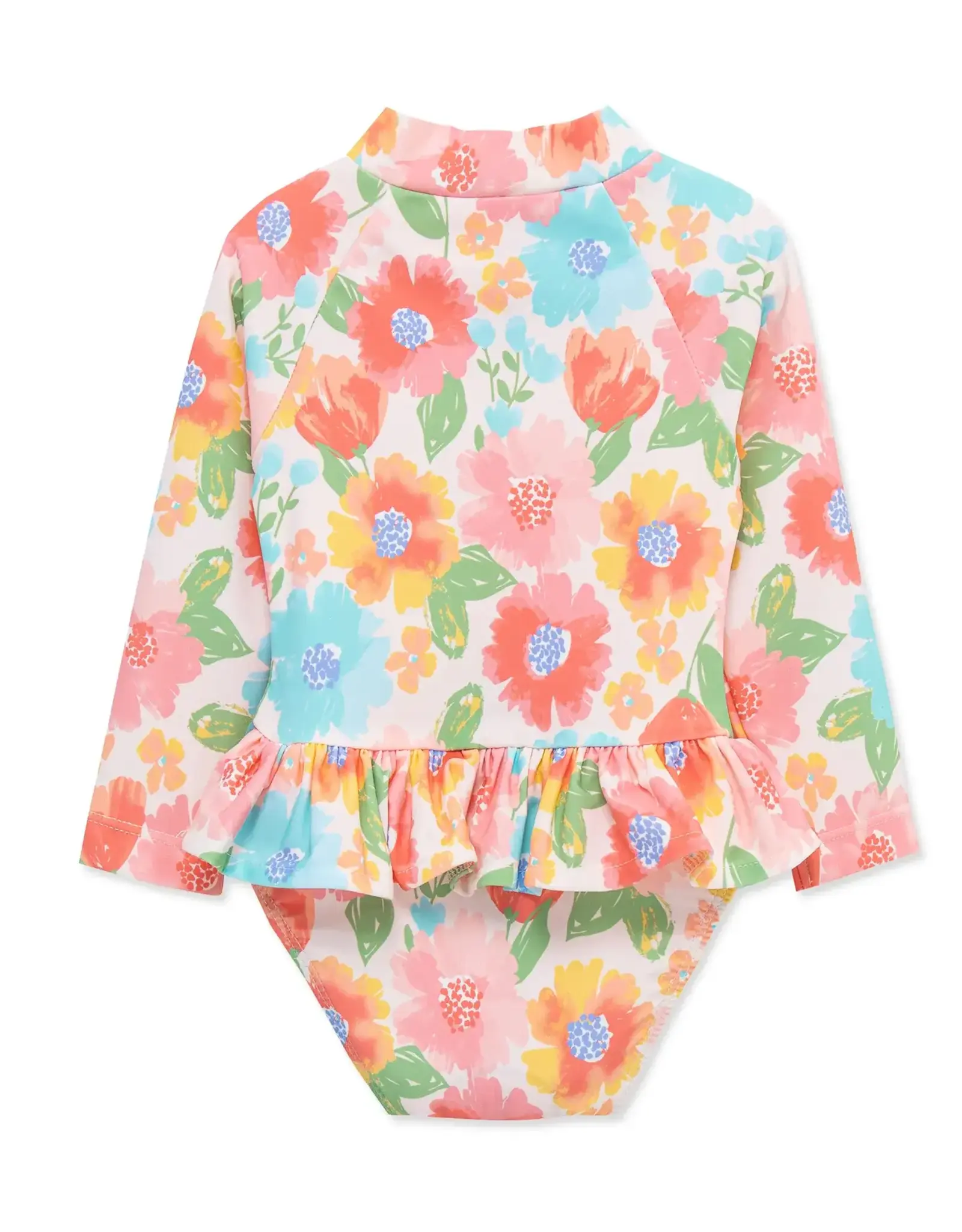Little Me Multi Floral 1-Piece Rashguard Suit