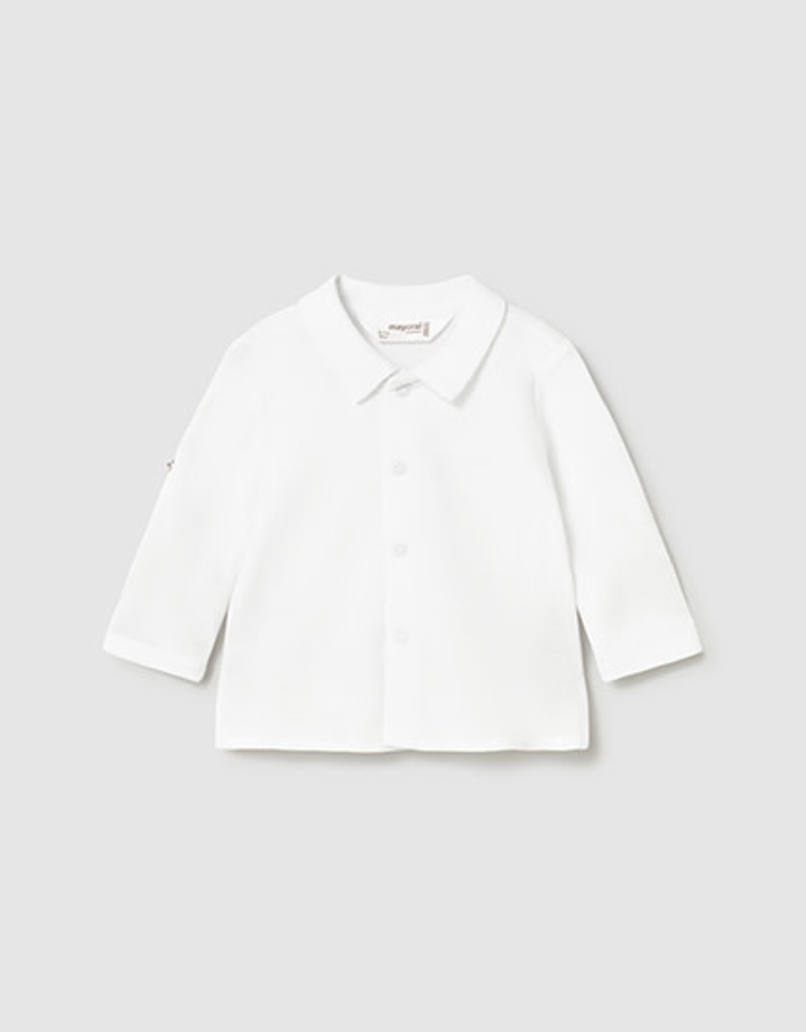 Mayoral White Baby Knit Shirt w/collar