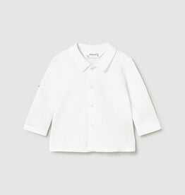 Mayoral White Baby Knit Shirt w/collar