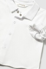 Mayoral White Baby Knit Shirt w/collar