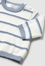 Mayoral Blue Stripe Knit Sweater