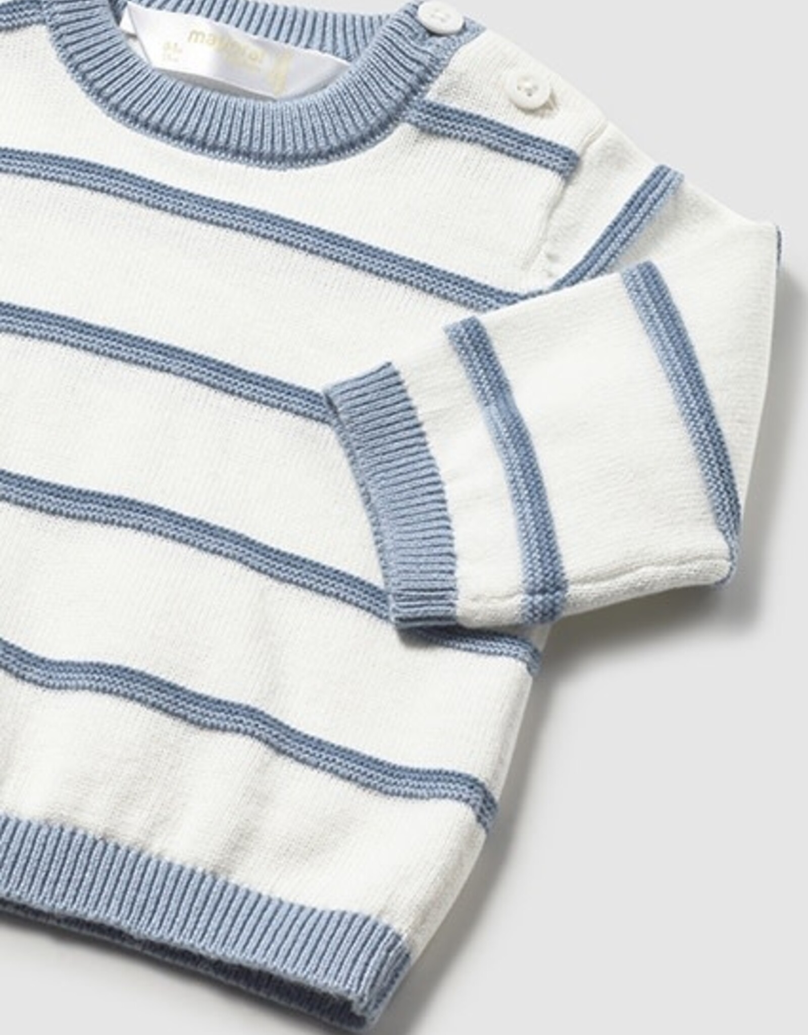 Mayoral Blue Stripe Knit Sweater