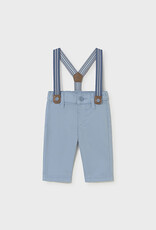 Mayoral Blue Newborn Pants w/Suspenders