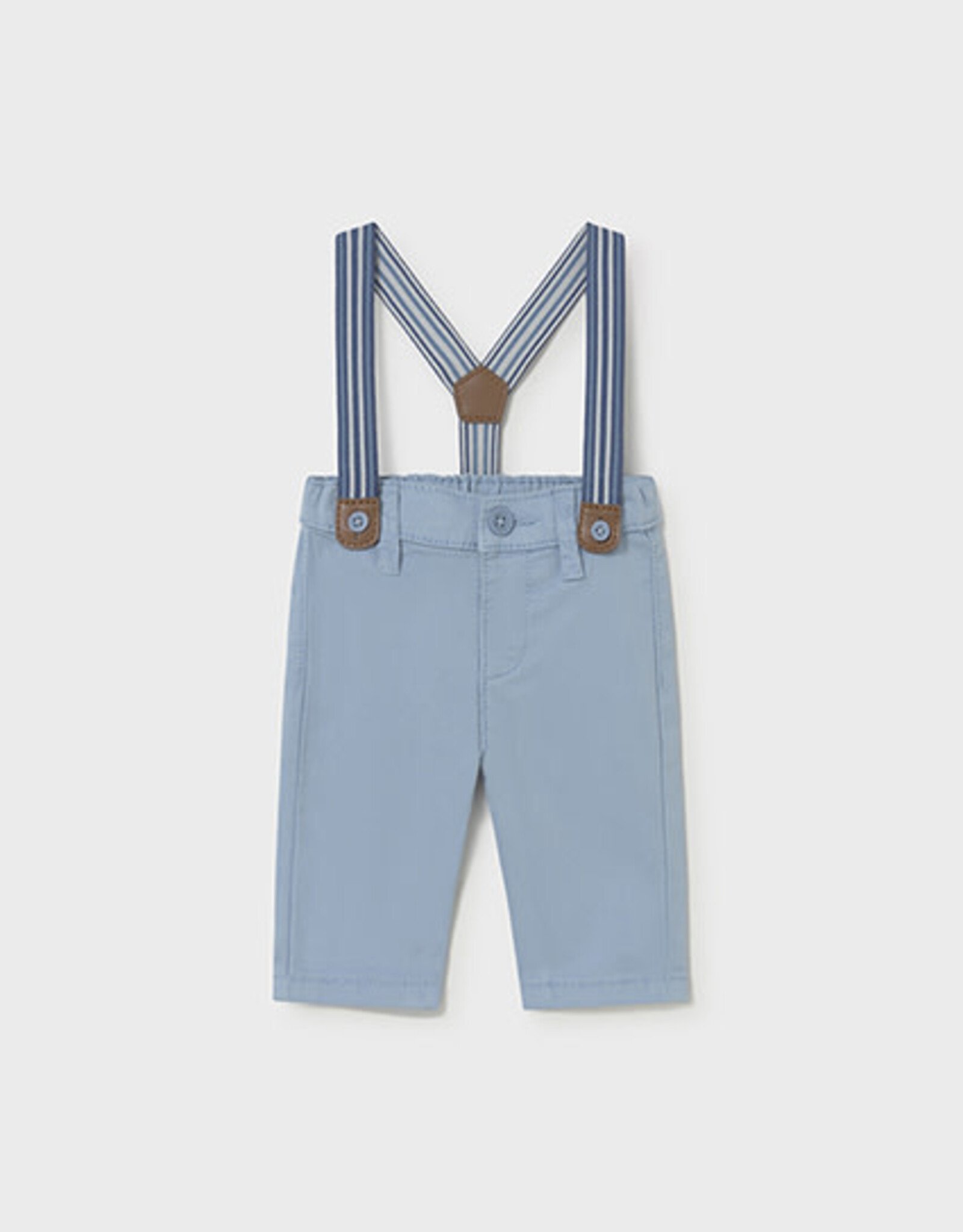 Mayoral Blue Newborn Pants w/Suspenders