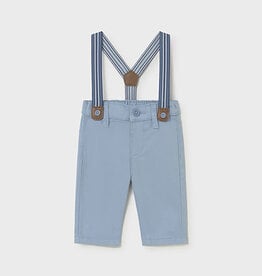 Mayoral Blue Newborn Pants w/Suspenders