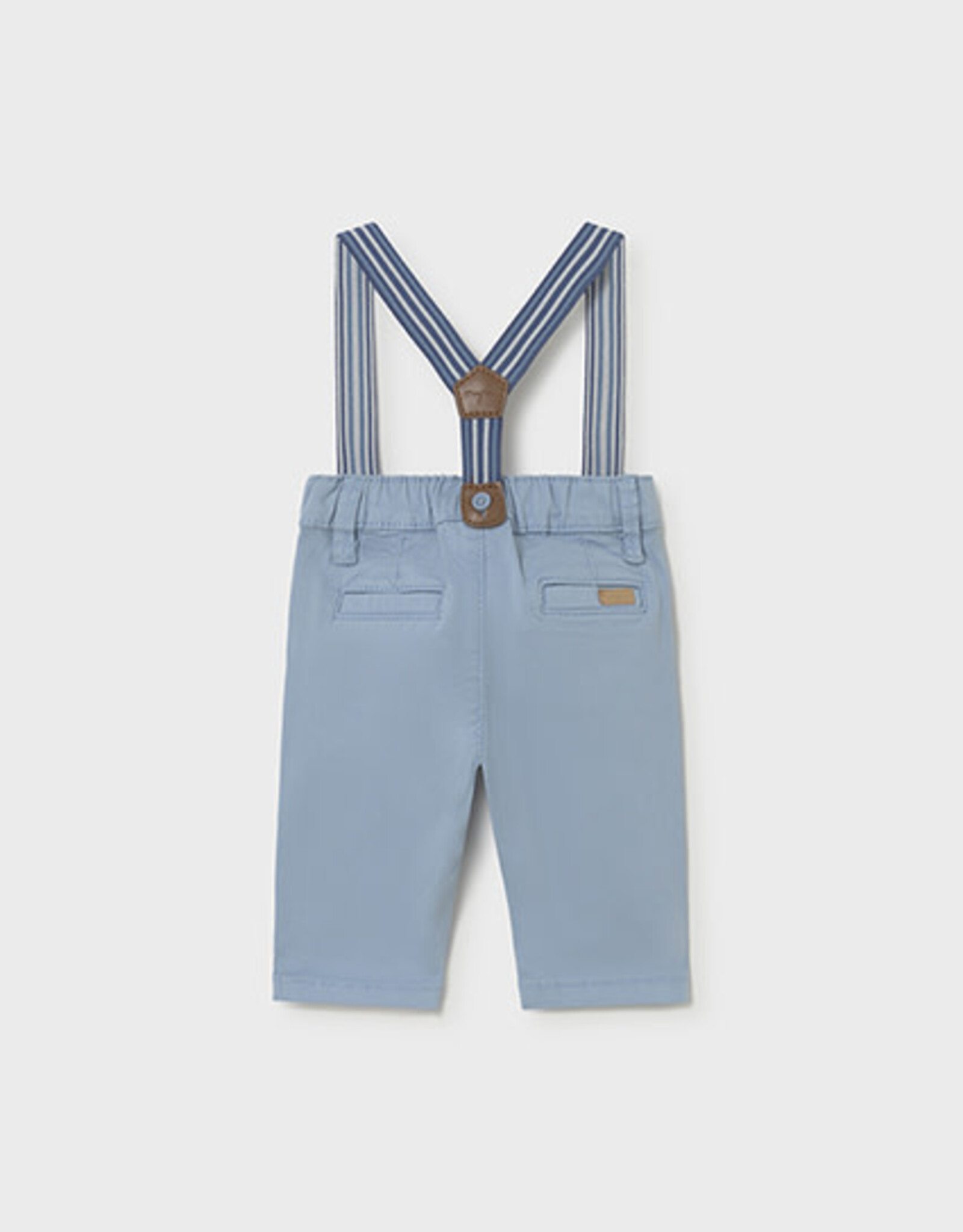 Mayoral Blue Newborn Pants w/Suspenders