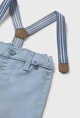 Mayoral Blue Newborn Pants w/Suspenders