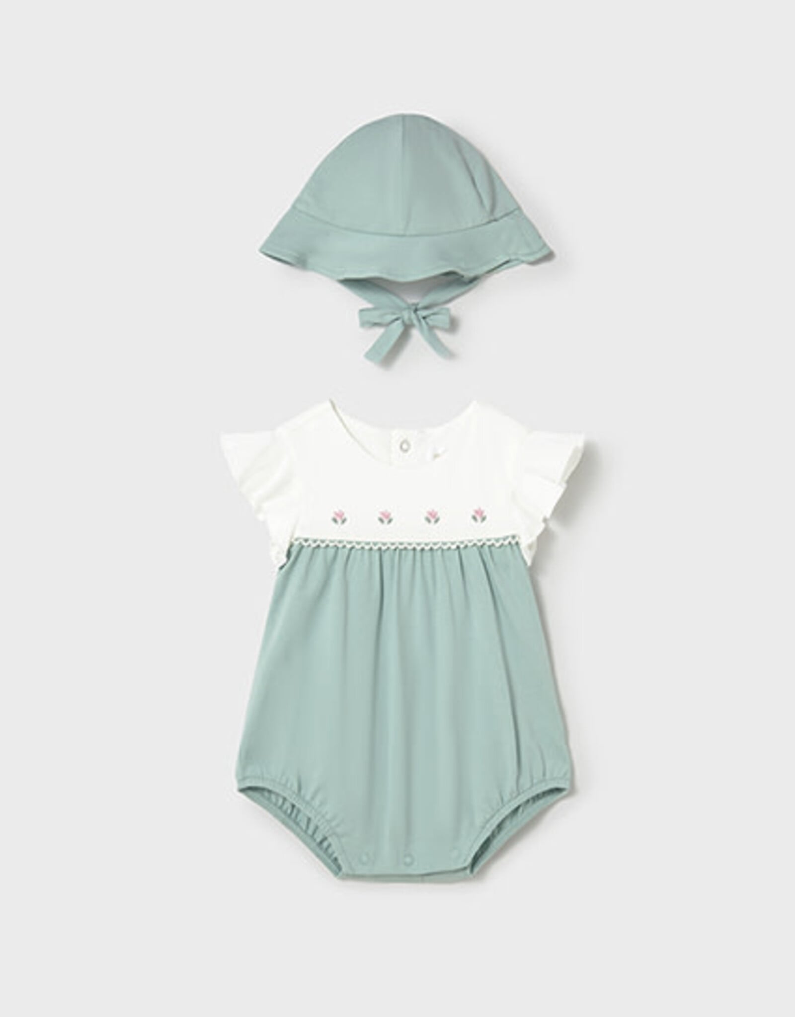 Mayoral Aqua Green Romper Set
