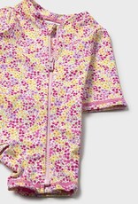Mayoral Rose Floral Bathing Bodysuit w/Hat
