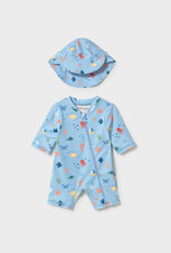 Mayoral Blue Underwater Bathsuit w/Hat