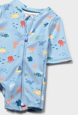 Mayoral Blue Underwater Bathsuit w/Hat