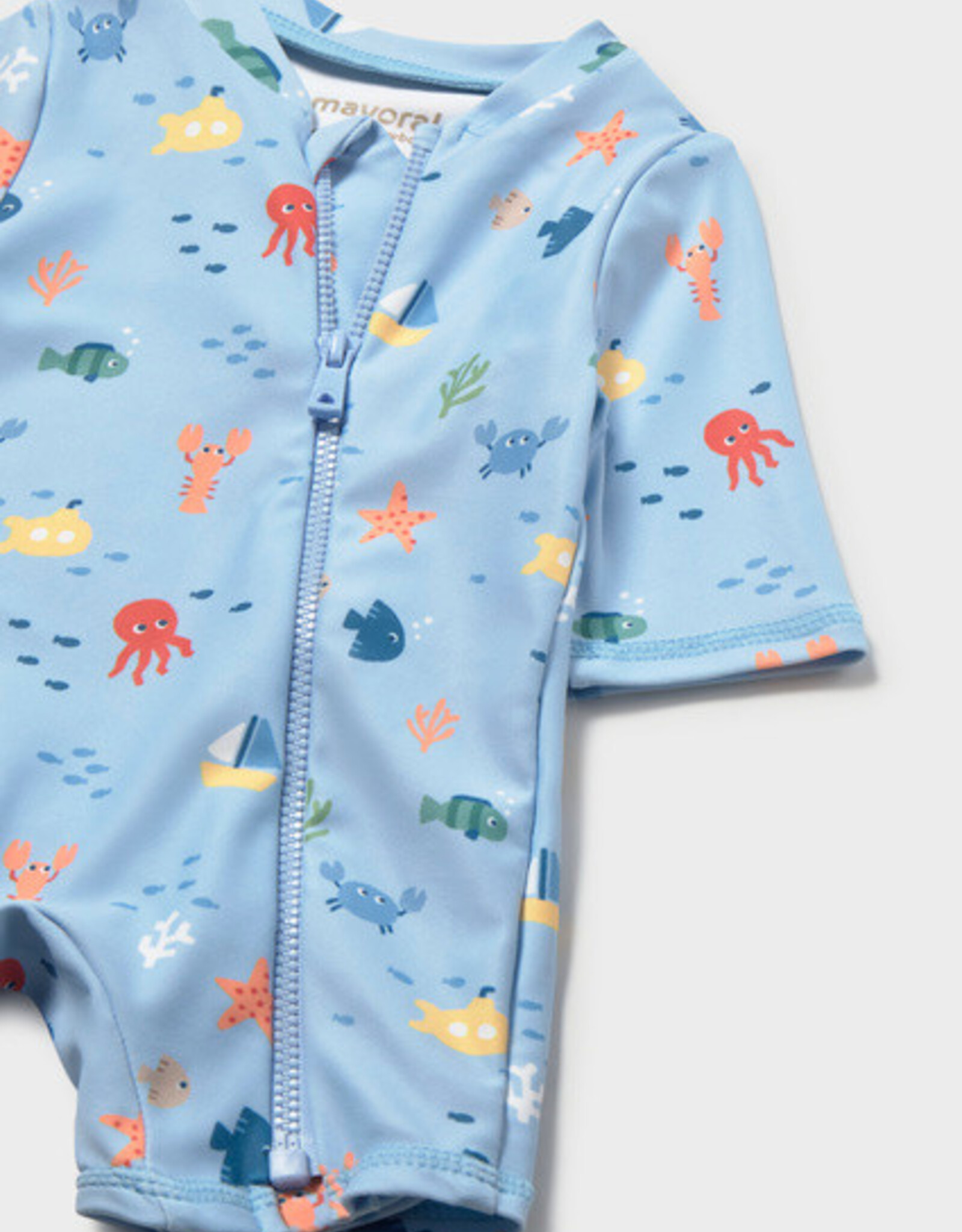 Mayoral Blue Underwater Bathsuit w/Hat
