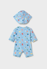 Mayoral Blue Underwater Bathsuit w/Hat