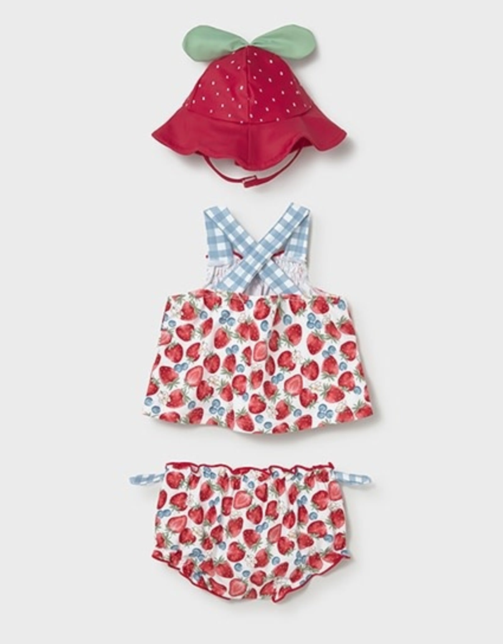 Mayoral Strawberries Newborn Bathsuit Set