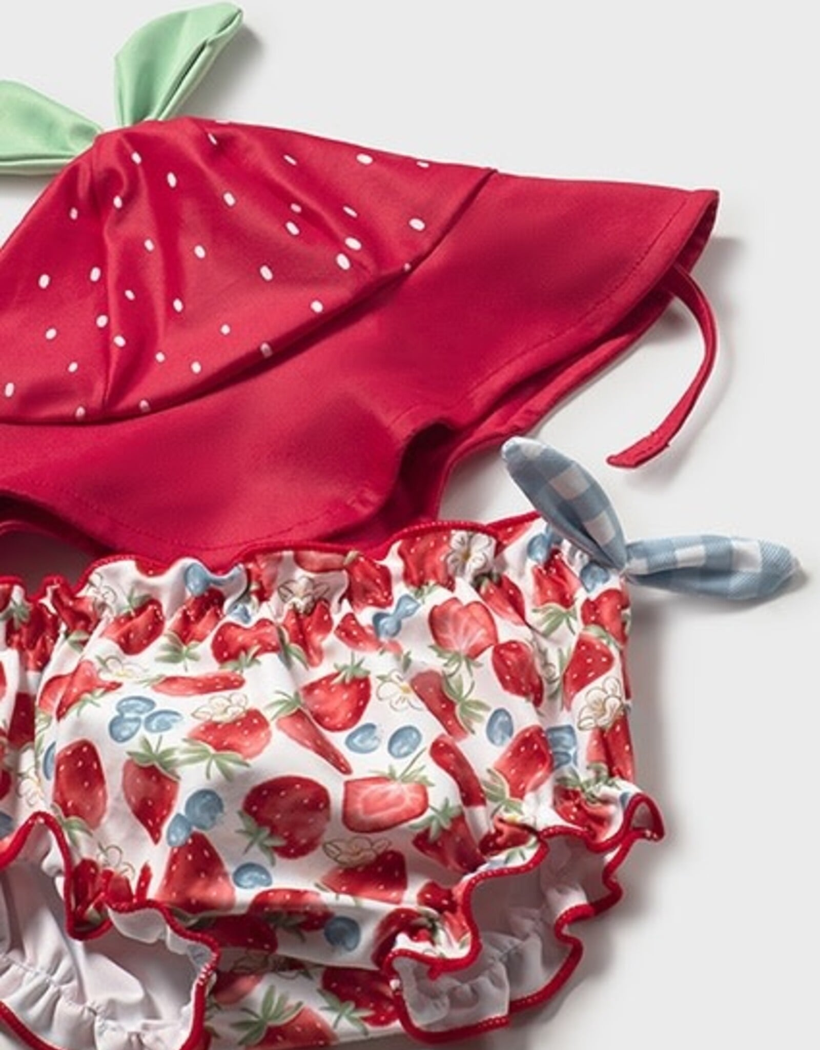 Mayoral Strawberries Newborn Bathsuit Set