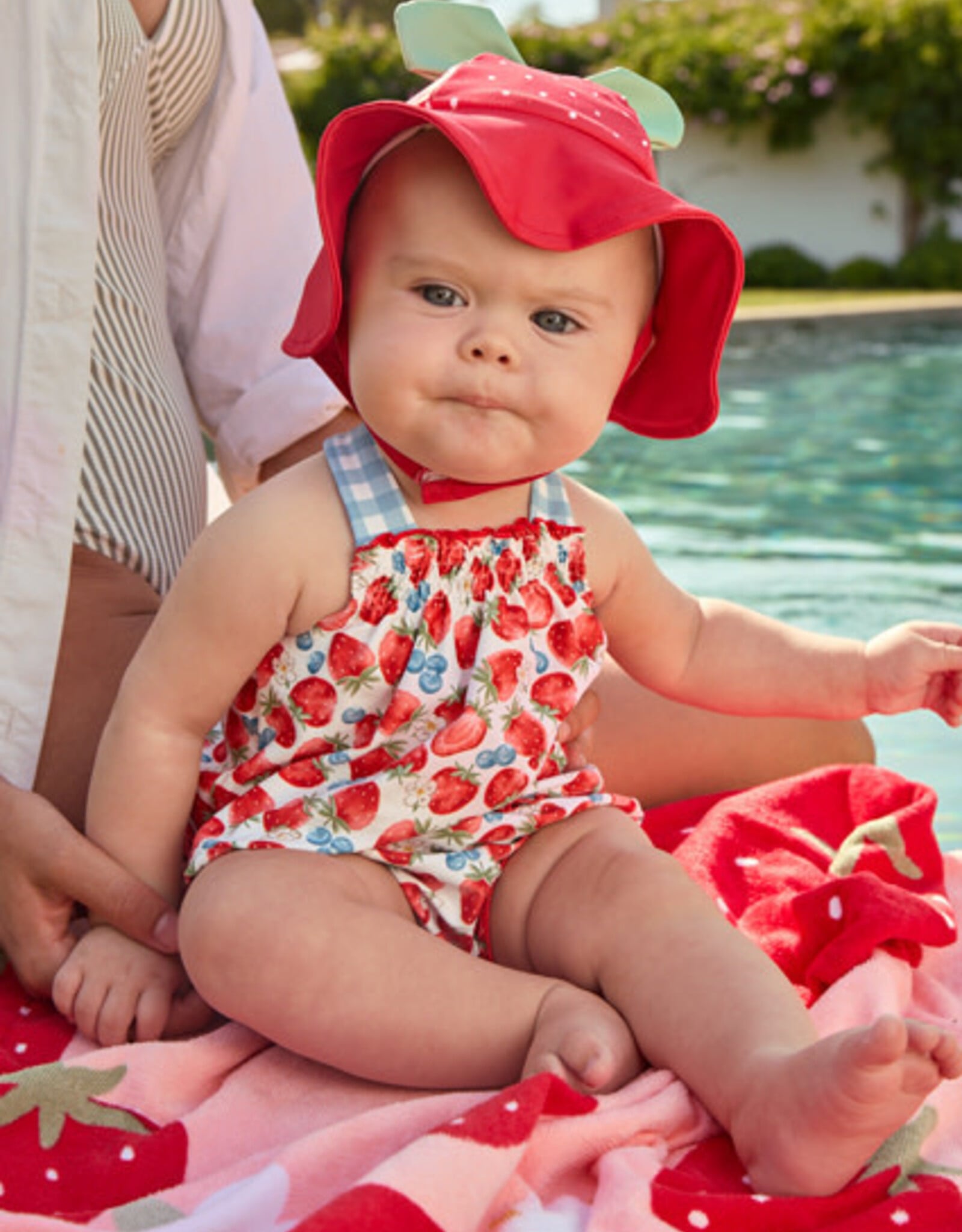 Mayoral Strawberries Newborn Bathsuit Set