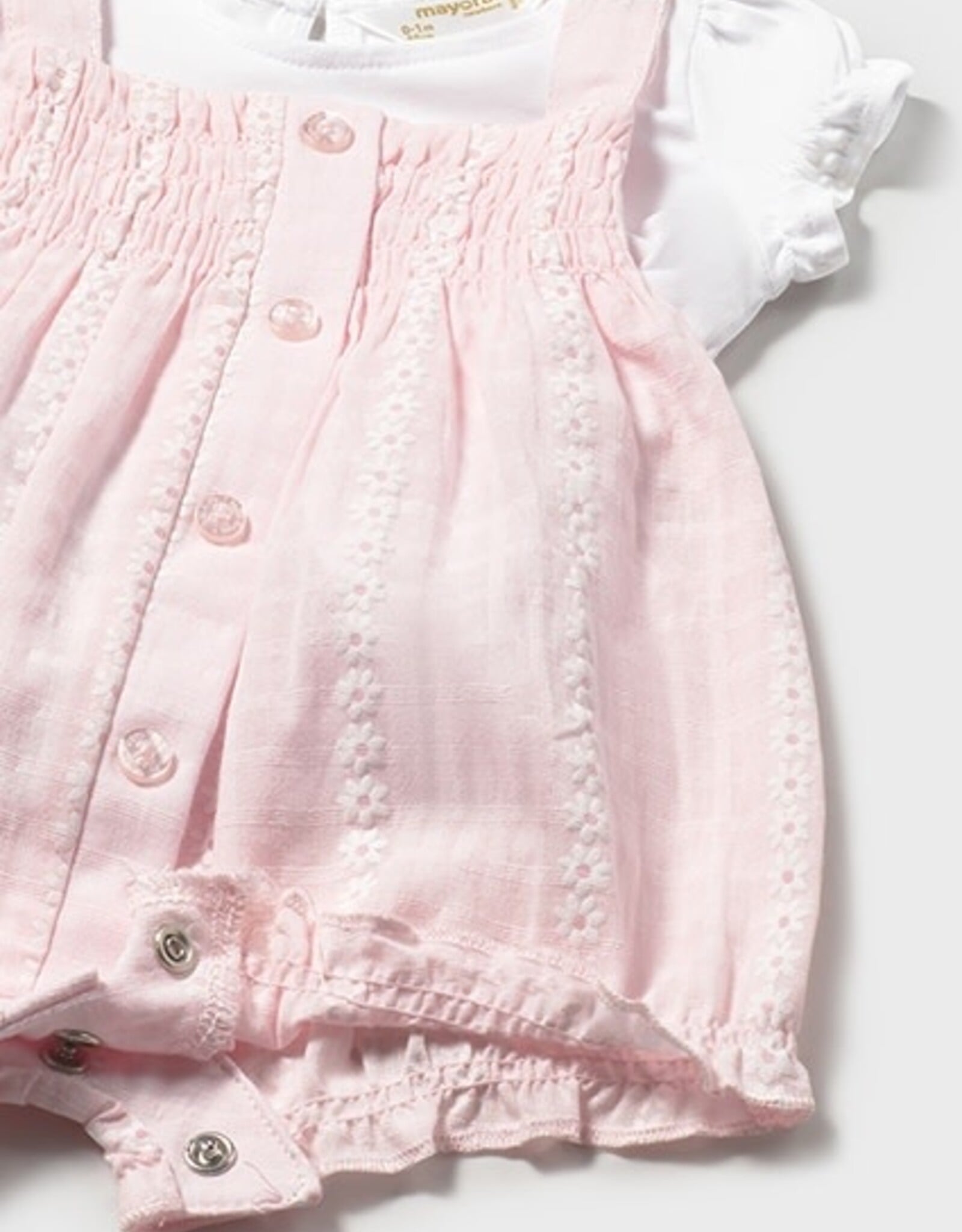 Mayoral Newborn Rose Romper Set