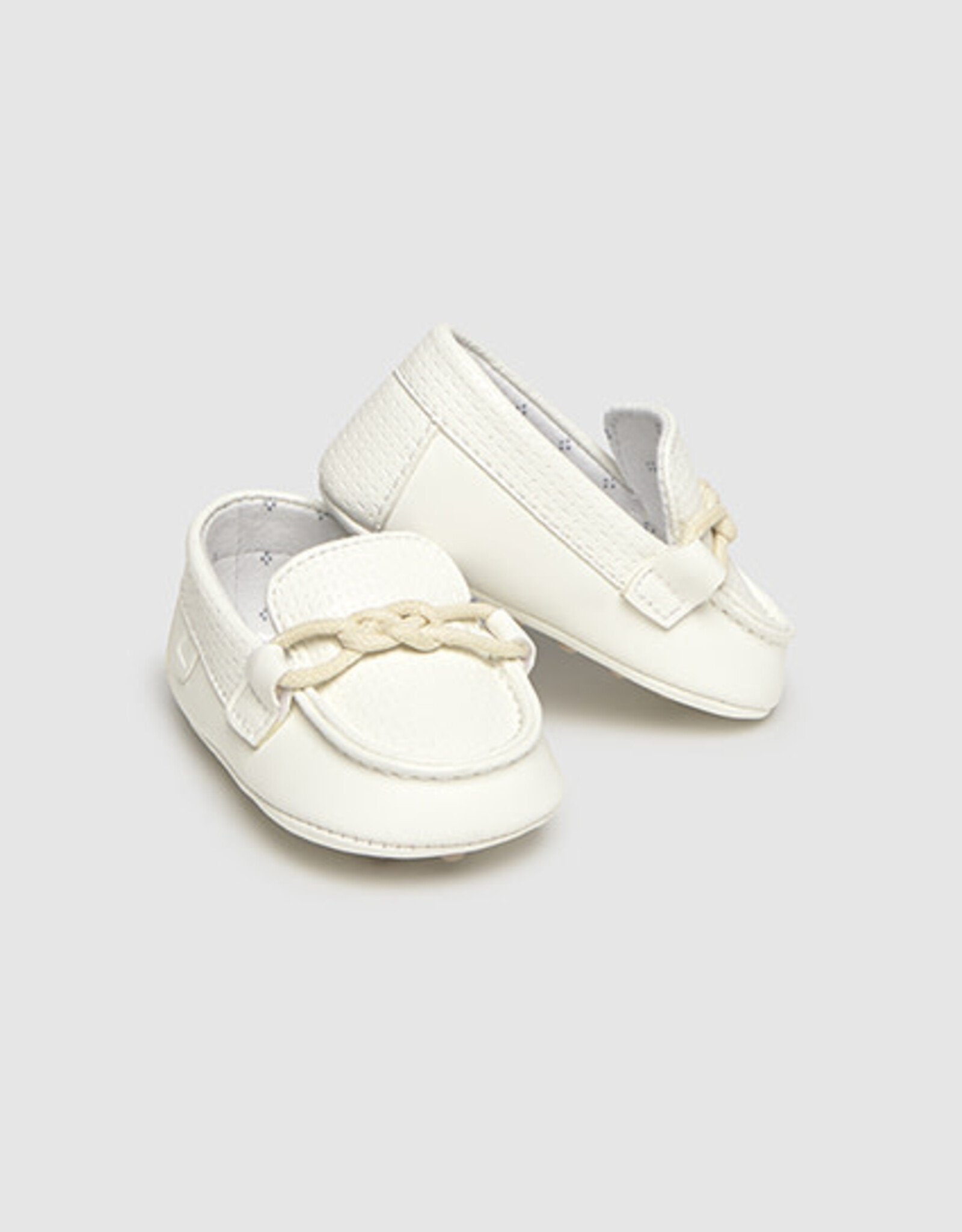 Mayoral White Newborn Moccasins