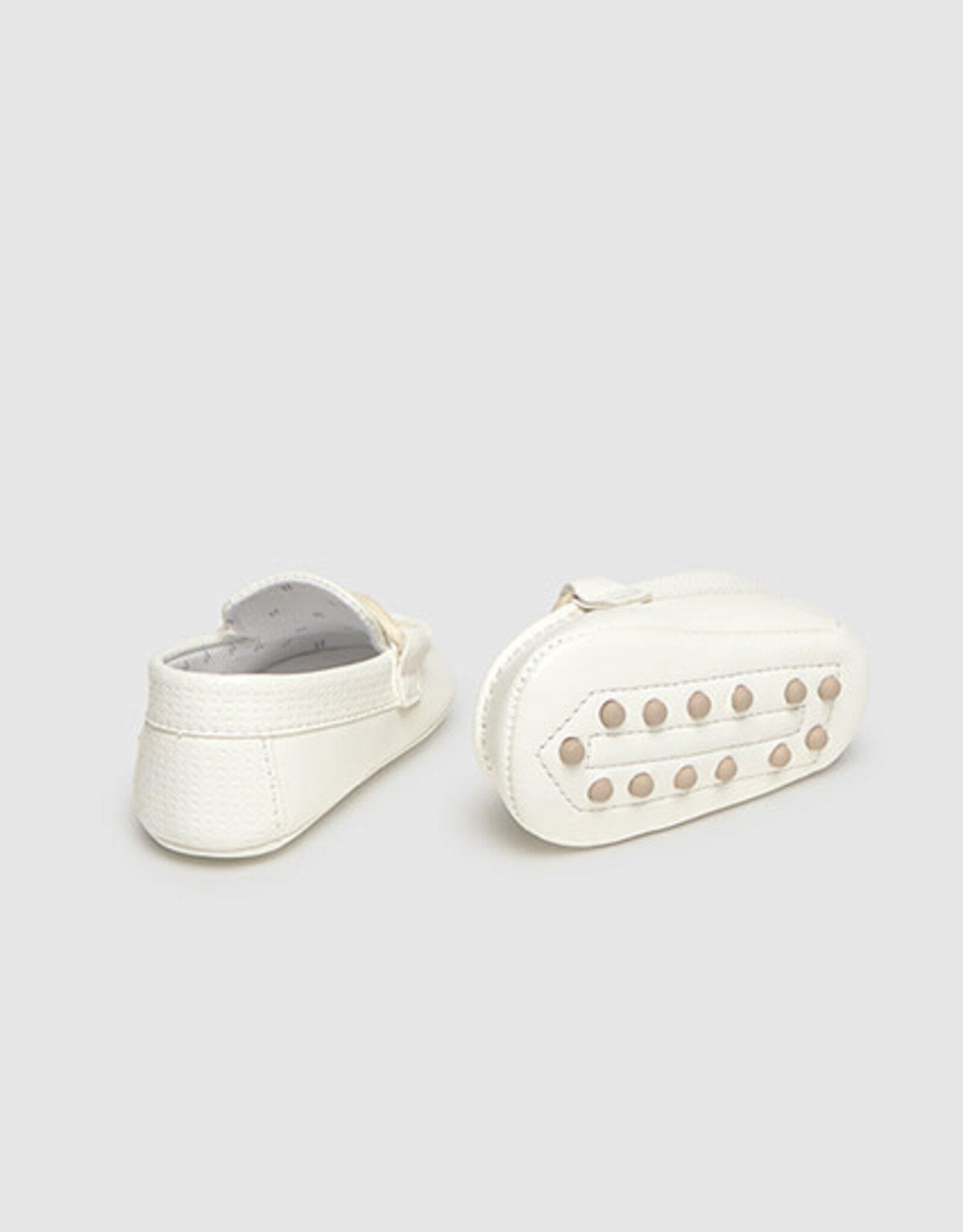 Mayoral White Newborn Moccasins