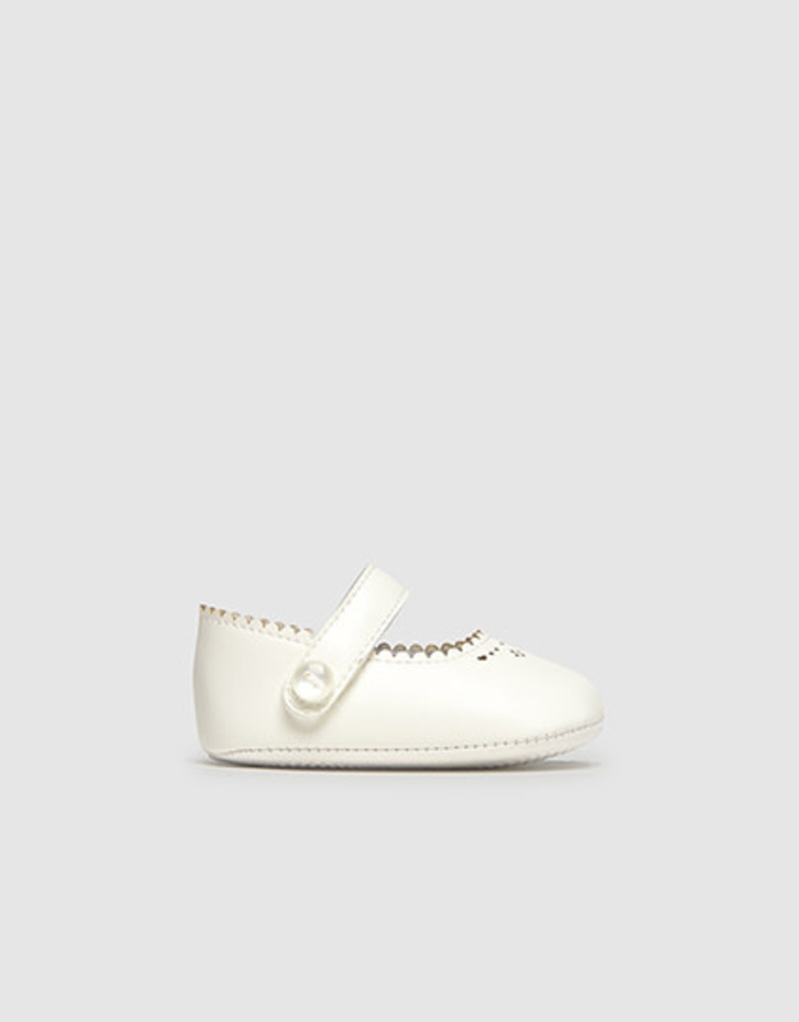 Mayoral Mary Jane in White for Newborn
