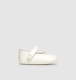 Mayoral Mary Jane in White for Newborn