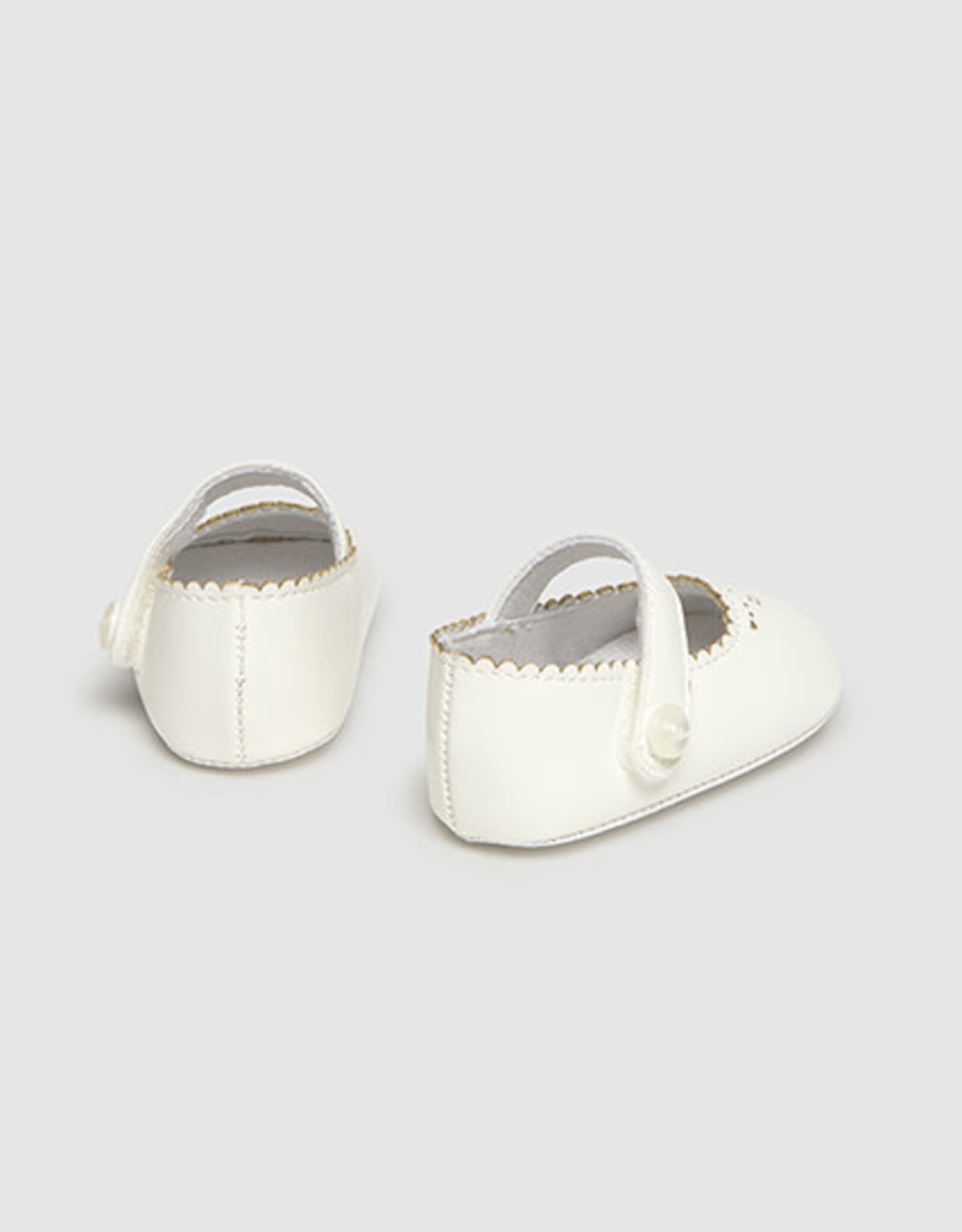 Mayoral Mary Jane in White for Newborn