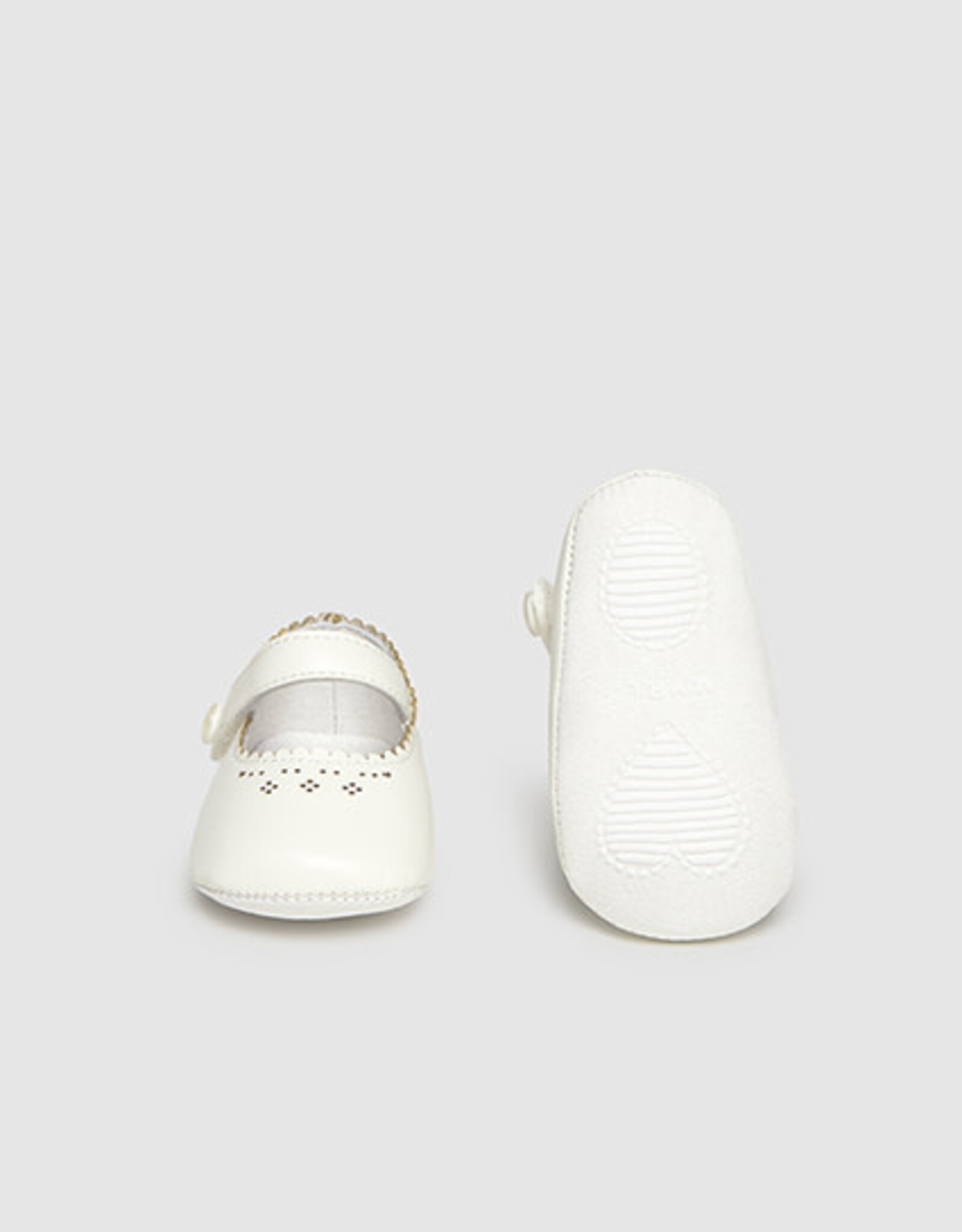 Mayoral Mary Jane in White for Newborn