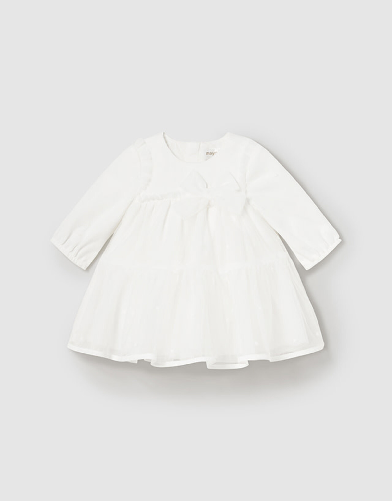 Mayoral Natural Tulle Baby Dress