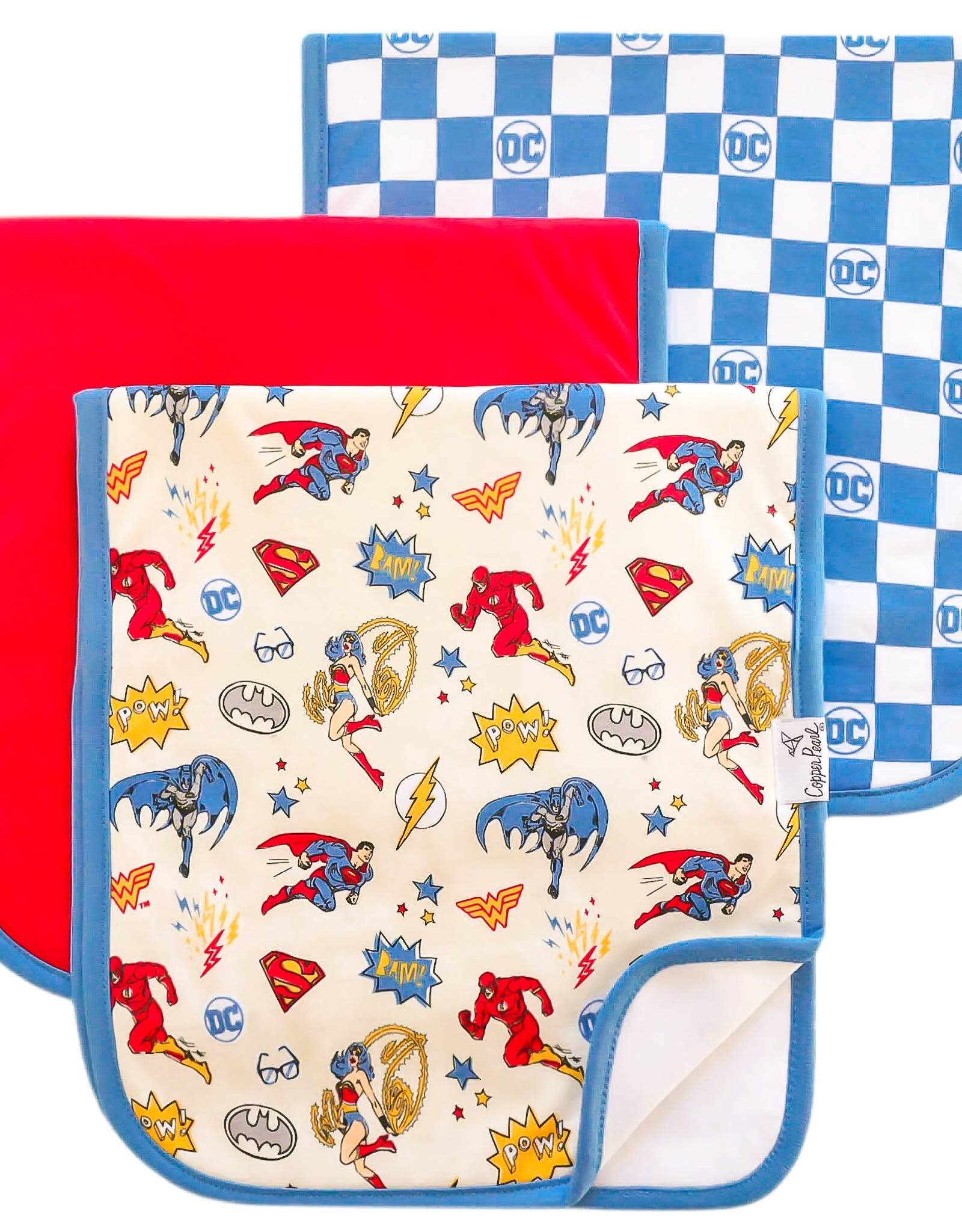 Copper Pearl Justice League Burp Cloth