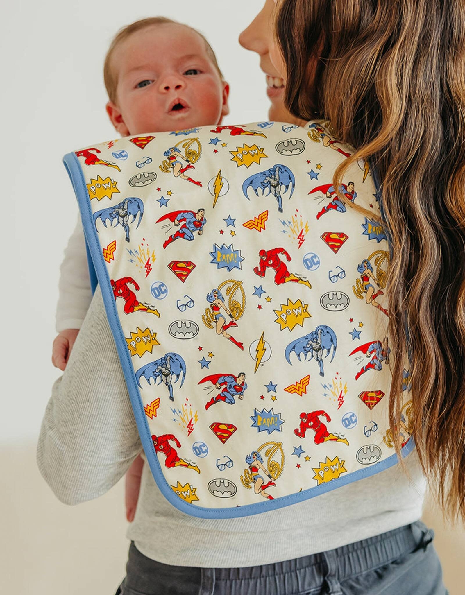 Copper Pearl Justice League Burp Cloth