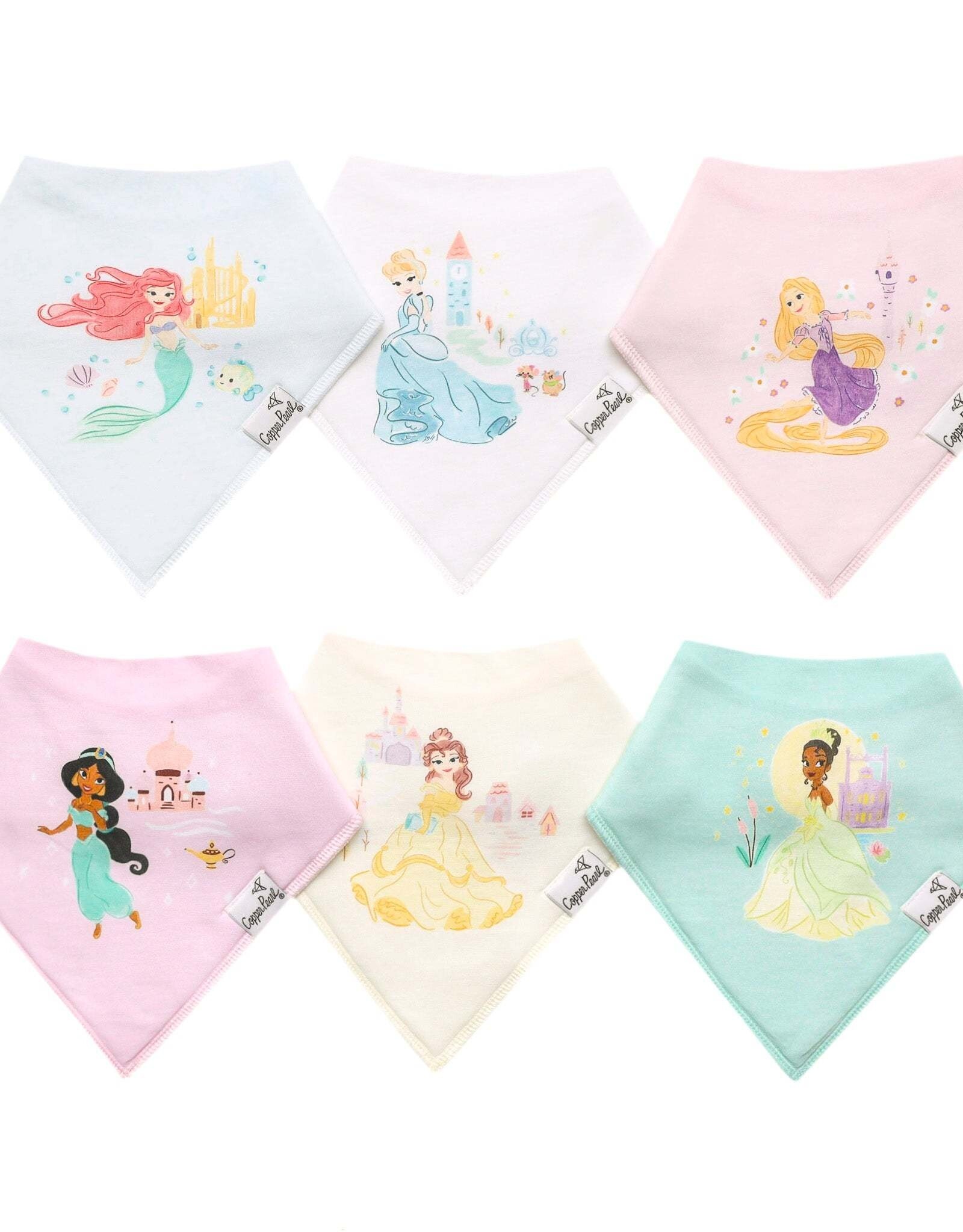 Copper Pearl Disney Princess Bib Set