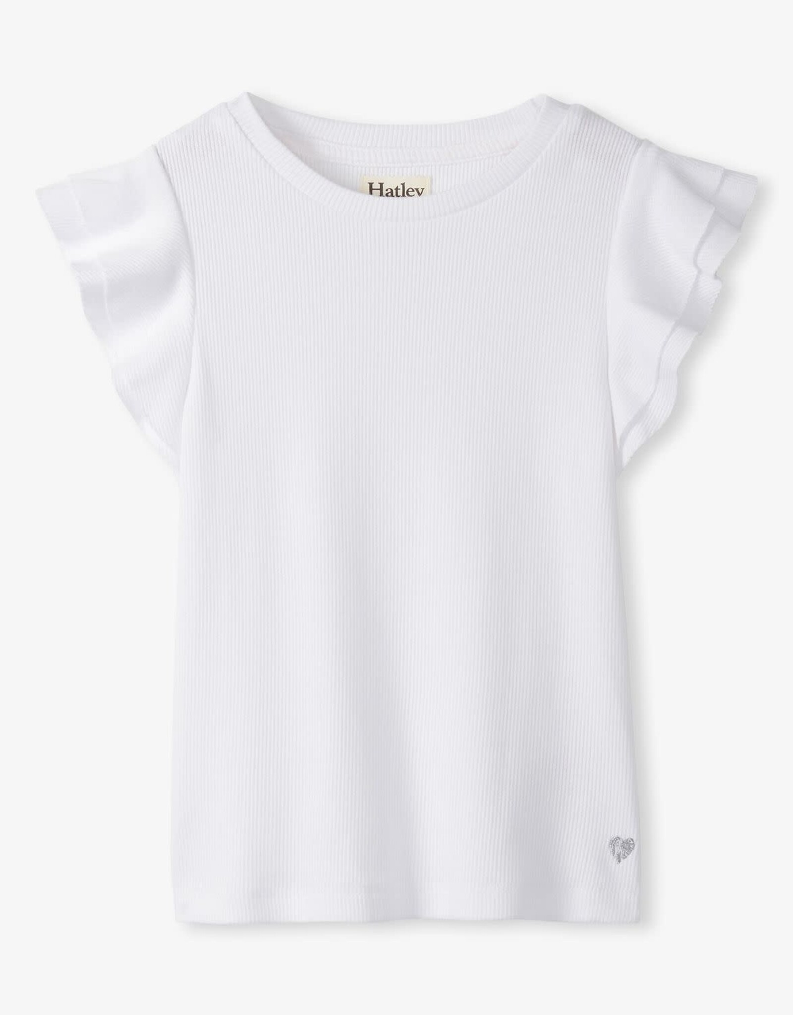 Hatley White Ruffle Sleeve Tank