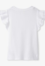 Hatley White Ruffle Sleeve Tank