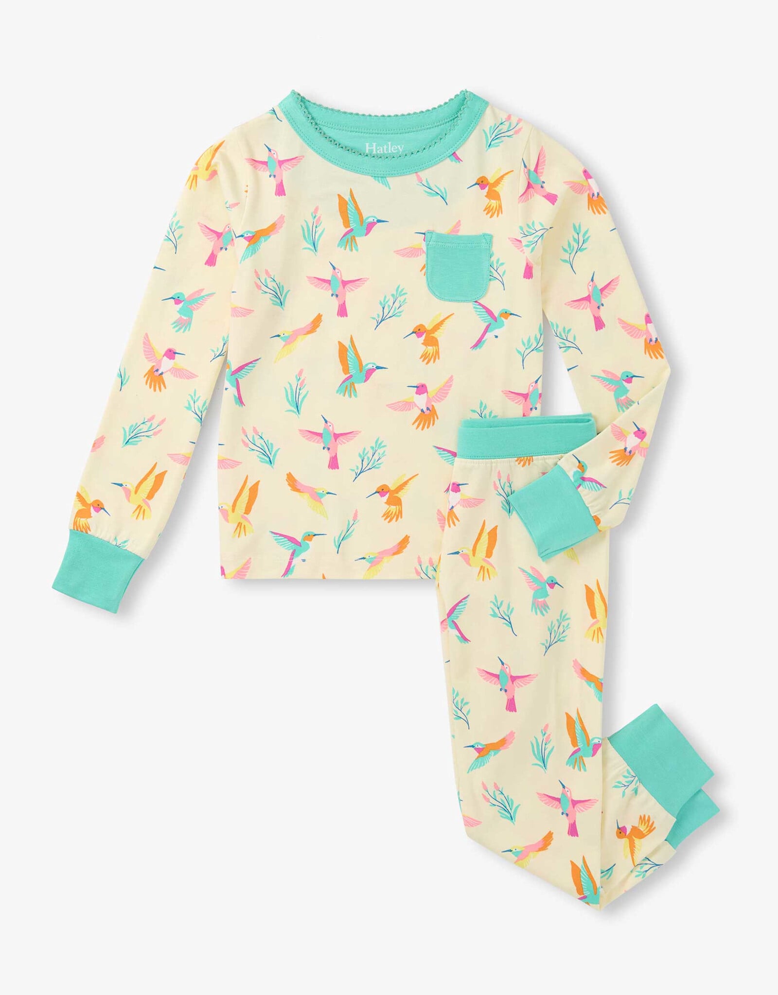 Hatley Springtime Hummingbirds Bamboo Pajama Set